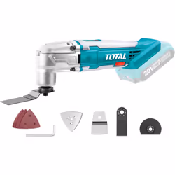 UTENSILE MULTIFUNZIONE TAGLIA/LEVIGA A BATTERIA 20V + ACCESSORI TOTAL CARATTERISTICHE: Batteria 20V (Non Inclusa) Velocità a  ...