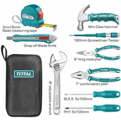 Set Giraviti Pinze A Accessori Con Trousse Da 9pz.
