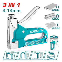 Total - graffettatrice chiodatrice manuale sparapunti 3 in 1 + graffette e chiodi
