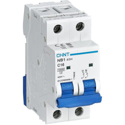 Interruttore magnetotermico chint nb1-63h/c32 2p 32a curva c - 179831