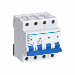 NB1-63/C10-4P-6 Interruttore magnetotermico 4P 10A 6kA Curva C Interruttori magnetotermici serie NB1-63 per la protezione dal ...