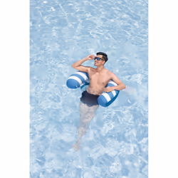 Bestway 43852 / 26 galleggiante da piscina e da spiaggia Blu, Bianco Fantasia PVC Sedia a sdraio galleggiante - Vista aggiuntiva 3