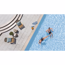 Bestway 43852 / 26 galleggiante da piscina e da spiaggia Blu, Bianco Fantasia PVC Sedia a sdraio galleggiante - Vista aggiuntiva 8