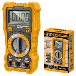 Ingco - Tester Multimetro Digitale Diplay lcd + Puntali Volt Ampere Tascabile 600V
