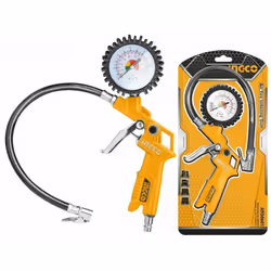 DESCRIZIONE : Pistola per il gonfiaggio INGCO con manometro professionale per compressori Manometro da 63,5 mm, pressione mas ...