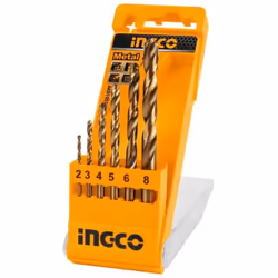 Set di 6 punte metallo per trapano Ingco Akd1055 Set di punte ideale per la foratura di metallo, include punte da 2,3,4,5,6 e ...