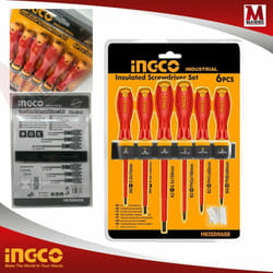 Set 6PZ cacciaviti isolati elettricista professionali Giraviti certificati HKISD0608 - Ingco