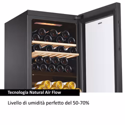 Haier Wine Bank 50 Serie 5 HWS79GDG Cantinetta vino con compressore Libera installazione Nero 79 bottiglia/bottiglie - Vista aggiuntiva 6