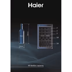 Haier Wine Bank 50 Serie 3 HWS49GAE Cantinetta vino con compressore Libera installazione Nero 49 bottiglia/bottiglie - Vista aggiuntiva 2