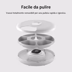 Petoneer PN-110027-01 distributore di cibo e acqua per cani e gatti Acrilonitrile butadiene stirene (ABS) Bianco Universale Alimentatore automatico per animali domestici - Vista aggiuntiva 5