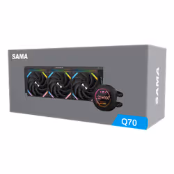 SAMA Gears Q70 Processore Raffreddatore di liquidi tutto in uno 12 cm Nero 1 pz - Vista aggiuntiva 3