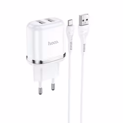 Hoco N4, Interno, AC, 5 V, 2,4 A, 1 m, Bianco