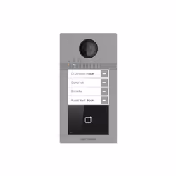 Hikvision DS-KV8413-WME1(B) Pulsantiera Postazione esterna 4 pulsanti videocitofono WiFi / IP con telecamere HD 2.0mpx e lett ...