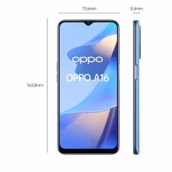 OPPO A16 Smartphone, AI Triple Camera 13+2+2 MP, SuperVOOC + Power Saving, RAM 3GB + ROM 32 GB expandable, ColorOS11.1, IPX4, Pearl Blue - Vista aggiuntiva 5