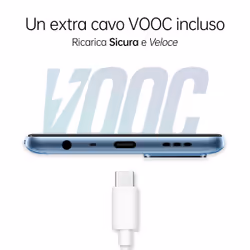 OPPO A16 Smartphone, AI Triple Camera 13+2+2 MP, SuperVOOC + Power Saving, RAM 3GB + ROM 32 GB expandable, ColorOS11.1, IPX4, Pearl Blue - Vista aggiuntiva 6