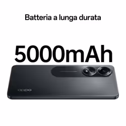 OPPO A58 4G Smartphone, AI Doppia fotocamera 50+2MP, Selfie 8MP, Display 6.72” 60HZ LCD FHD+, RAM 6 (Esp 2GB/4GB/6GB)+ROM 128GB (esp1TB), IP54, Glowing Black