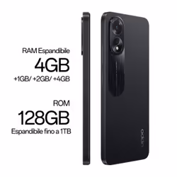OPPO A38 Smartphone, AI Doppia fotocamera 50+2MP, RAM 8 GB (4+4) + ROM 128GB, IP54, Glowing Black - Vista aggiuntiva 5