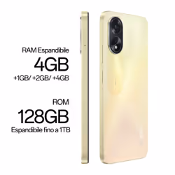 OPPO A38 Smartphone, AI Doppia fotocamera 50+2MP, RAM 8 GB (4+4) + ROM 128GB, Glowing Gold - Vista aggiuntiva 5