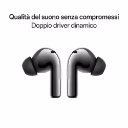 OPPO Enco X3i Auricolari True Wireless, 44h di Autonomia, Doppio Driver da 10.4mm e 6mm, Bluetooth 5.3, Controlli Touch, Cancellazione del rumore IA, Android e iOS, IP55, [Versione Italiana], Grigio - Vista aggiuntiva 4