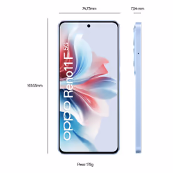 OPPO Reno Reno11 F Smartphone, AI Tripla fotocamera 64+8+2MP, RAM 8(Esp4GB/6GB/8GB)+ROM 256 GB (esp2TB), Ocean Blue - Vista aggiuntiva 6