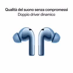 OPPO Enco X3i Auricolari True Wireless, 44h di Autonomia, Doppio Driver da 10.4mm e 6mm, Bluetooth 5.3, Controlli Touch, Cancellazione del rumore IA, Android e iOS, IP55, [Versione Italiana], Blu - Vista aggiuntiva 4