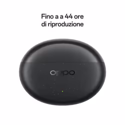 OPPO Enco Air4 Pro Auricolari True Wireless, 44h di Autonomia, Driver in Titanio da 12.4mm, Bluetooth 5.4, Controlli Touch, Cancellazione del rumore AI, Android e iOS, IP55, [Versione Italiana], Nero