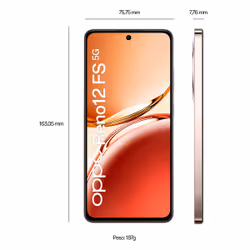 OPPO Reno12 FS AI Smartphone, Tripla fotocamera 50+8+2MP, RAM 24 GB (12+12) + ROM 512GB, Amber Orange - Vista aggiuntiva 7