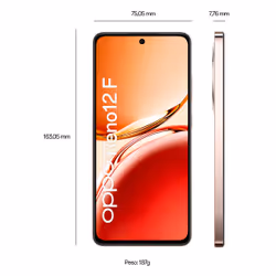 OPPO Reno12 F AI Smartphone, Tripla fotocamera 50+8+2MP, RAM 16 GB (8+8) + ROM 256GB, Amber Orange - Vista aggiuntiva 7