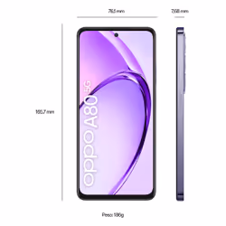 OPPO A80 Smartphone, AI Doppia Fotocamera 50+2MP, Selfie 8MP, Display 6.67” 120HZ LCD HD+, RAM 16 GB (8+8) + ROM 256GB, IP54, Moonlight Purple - Vista aggiuntiva 6