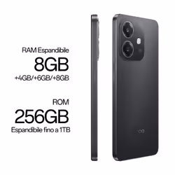 OPPO A40M Smartphone, Fotocamera AI 50MP, RAM 16 GB (8+8) + ROM 256GB, IP54, Sparkle Black - Vista aggiuntiva 4