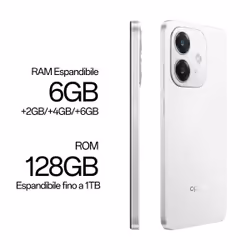 OPPO A40 Smartphone, Fotocamera AI 50MP, RAM 12GB (6+6) + ROM 128GB, IP54, Starlight White - Vista aggiuntiva 4