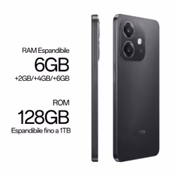 OPPO A40 Smartphone, Fotocamera AI 50MP, RAM 12GB (6+6) + ROM 128GB, IP54, Sparkle Black - Vista aggiuntiva 4