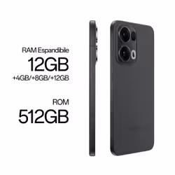 OPPO Reno13 Pro AI Smartphone, Tripla fotocamera 50+50+8MP, Selfie 50MP, Display 6.83” 120HZ AMOLED FHD+, , RAM 12GB(Esp4GB/8GB/12GB)+ROM 512GB, , Graphite Grey - Vista aggiuntiva 5
