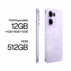 OPPO Reno13 Pro AI Smartphone, Tripla fotocamera 50+50+8MP, Selfie 50MP, Display 6.83” 120HZ AMOLED FHD+, , RAM 12GB(Esp4GB/8GB/12GB)+ROM 512GB, , Plume Purple - Vista aggiuntiva 5