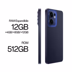 OPPO Reno13 FS AI Smartphone, Tripla fotocamera 50+8+2MP, Selfie 32MP, Display 6.67” 120HZ AMOLED FHD+, , RAM 12GB(Esp4GB/8GB/12GB)+ROM 512GB, , Luminous Blue - Vista aggiuntiva 5