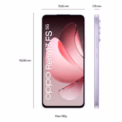 OPPO Reno13 FS AI Smartphone, Tripla fotocamera 50+8+2MP, Selfie 32MP, Display 6.67” 120HZ AMOLED FHD+, , RAM 12GB(Esp4GB/8GB/12GB)+ROM 512GB, , Plume Purple - Vista aggiuntiva 6
