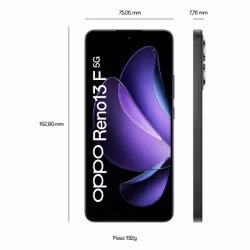 OPPO Reno13 F AI Smartphone, Tripla fotocamera 50+8+2MP, Selfie 32MP, Display 6.67” 120HZ AMOLED FHD+, , RAM 8GB(Esp4GB/6GB/8GB)+ROM 256GB, , Graphite Grey - Vista aggiuntiva 6