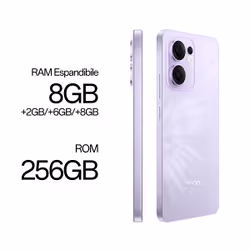 OPPO Reno13 F AI Smartphone, Tripla fotocamera 50+8+2MP, Selfie 32MP, Display 6.67” 120HZ AMOLED FHD+, , RAM 8GB(Esp4GB/6GB/8GB)+ROM 256GB, , Plume Purple - Vista aggiuntiva 5