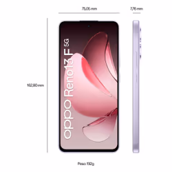 OPPO Reno13 F AI Smartphone, Tripla fotocamera 50+8+2MP, Selfie 32MP, Display 6.67” 120HZ AMOLED FHD+, , RAM 8GB(Esp4GB/6GB/8GB)+ROM 256GB, , Plume Purple - Vista aggiuntiva 6
