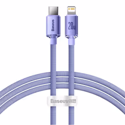 Baseus Crystal Shine, Viola, USB C, Lightning, 1,2 m, Maschio, Maschio