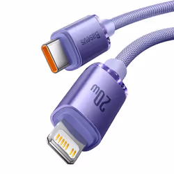 Baseus Crystal Shine cavo per cellulare Viola 1,2 m USB C Lightning