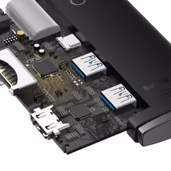 Baseus WKQX050001 hub di interfaccia USB tipo-C 5000 Mbit/s Nero - Vista aggiuntiva 5
