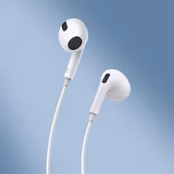 Baseus H17 Auricolare Cablato In-ear Musica e Chiamate Bianco