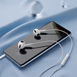 Baseus H17 Auricolare Cablato In-ear Musica e Chiamate Bianco