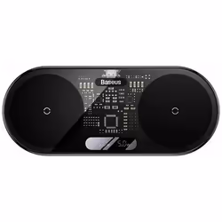 Baseus 2In1 20W Digital Led Display, Interno, USB, Carica wireless, Nero