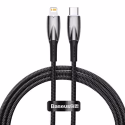 Baseus Glimmer, 1 m, Lightning, USB C, Maschio, Maschio, Nero