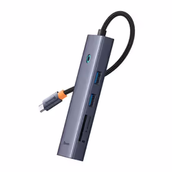 Baseus ULTRAJOY 7 İN 1 MULTİFONKSİYONEL HUB ADAPTÖR-UZAY GRİ replicatore di porte e docking station per laptop Cablato E-Port - Vista aggiuntiva 4