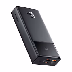 Baseus STAR LORD OVERSEAS EDITION 20.000 MAH DIGITAL DISPLAY POWERBANK 65W-SIYAH, 20000 mAh, Polimeri di litio (LiPo), Nero