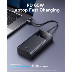 Baseus STAR LORD OVERSEAS EDITION 20.000 MAH DIGITAL DISPLAY POWERBANK 65W-SIYAH Polimeri di litio (LiPo) 20000 mAh Nero - Vista aggiuntiva 4