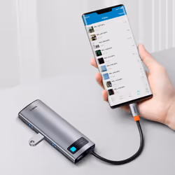 Baseus STARJOY 7 İN 1 MULTİFONKSİYONEL HUB ADAPTÖR-UZAY GRİ cavo DisplayPort USB tipo-C - Vista aggiuntiva 5